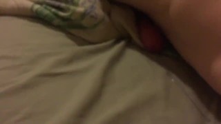 Rubbing against bed to ejaculation