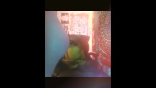 Cute brunette babe showing off her body, rubbing pussy and boobs, teasing