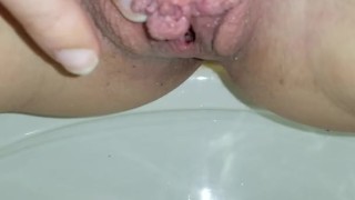 My first time masturbating while peeing