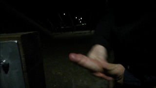 Jerking off in a public outdoor gym