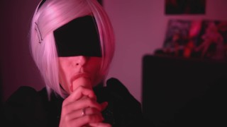 Nier Automata 2B cosplay - hot 18 yo cosplayer anal & Ahegao