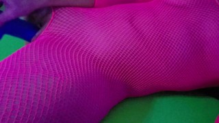 Huge toy feels so good at home rave party