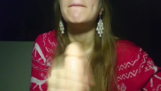 Sexy dirty talk and sloppy dildo blowjob