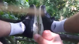 teen boy wank outdoor