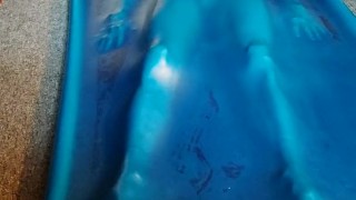 Slave encased in latex vacbed, part 2