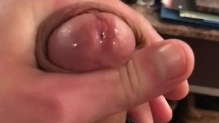 Hung cock leaking pre-cum