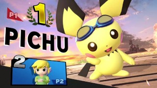 Toon Link gets by Pichu