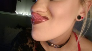 long tongue cutie showing off