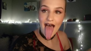long tongue cutie showing off