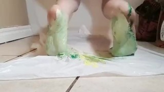 Feet stuff- tingle sensational scrunch acrylic drip rub satisfying- fetish