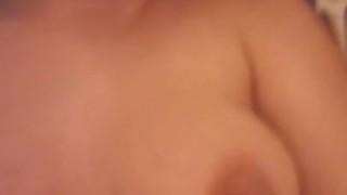 Big tit natural hot bath