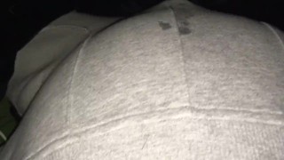 My Belly Bulge makes Me Cum in Grey Sweatpants