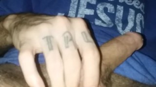 Big dick close up. Watching porn and jacking off.