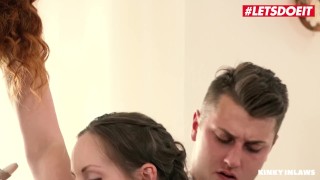 LETSDOEIT - Step Sister Taught By Mom How To Take Step Brother's Dick Anal