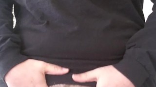 Playing with my big floppy cock