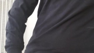 Playing with my big floppy cock