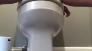 Hot wife with sexy thighs pleasing herself when husband is at work