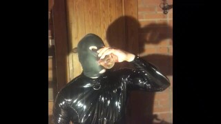 Kinky CD slut drinks own piss