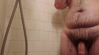 Shower play with big cock and fat ass
