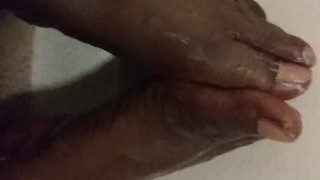 Lotioned feet