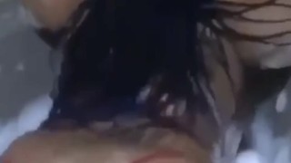 Big black bbw in bath tub