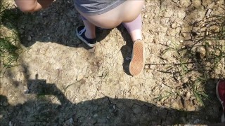 Public Sex Break While Walking the Dog