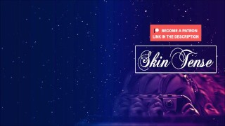 Walking outside in black Latex dress