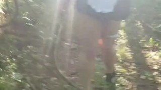 Chubby Girl Gets Naked In Woods