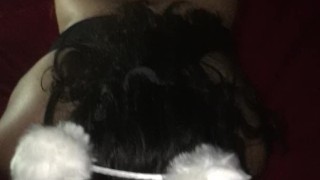 Latina teen GF fucks - sucks and creaming on this dick (creamy pussy)