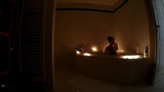Petite Girlfriend´s Bathtime Voyeur. A must see Teen Fantasy.