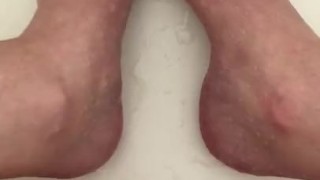 horny teen pisses all over cute feet