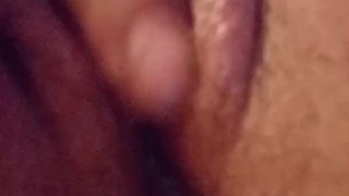 Teen with pink tight pussy masturbates in room creams all over vibrator !
