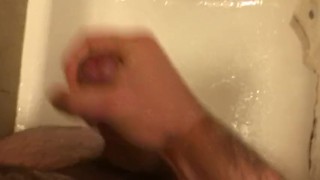 Jacking off in the shower
