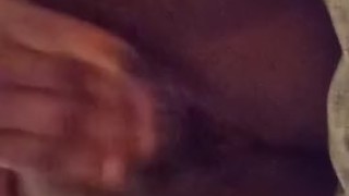Emerald plays with her fat wet pussy