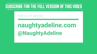 Naughty Adeline's Anal Masturbation Uncensored Promo