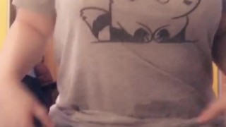 Playing with my boobs