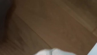 Hot mature masturbating in grey nylon stockings.Wet pussy.Black nail polish