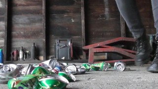 Aluminum Can Crushing In Combat Boots
