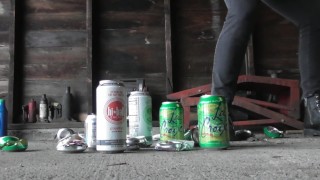 Aluminum Can Crushing In Combat Boots