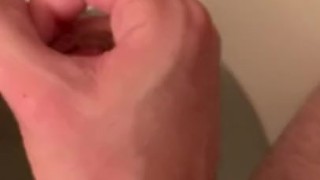 Uncut Latin piss/jackoff on toilet