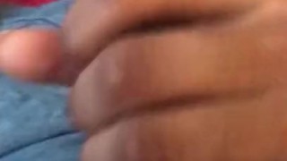 Stroking dick while tinder date prep to fuck