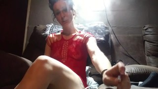 Smoking Jewels, red lingerie smoking