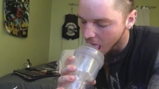 big tongue pussy fleshlight lick