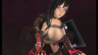 Second Life - Falara gets humiliated in a rough interracial fuck