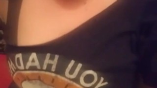 Big ass pawg plays with her tight pink pussy and bouncy big boobs
