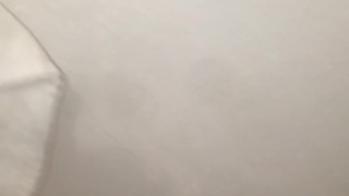 Blowing my white creamy load on the wall