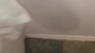 Blowing my white creamy load on the wall