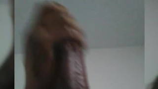 STROKING THICK BLACK DICK