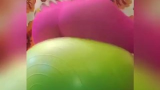 Bouncing Ass On Exercise Ball