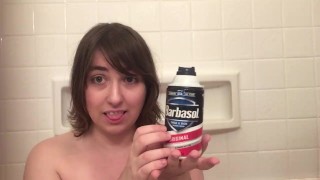 I cover my head in shaving cream